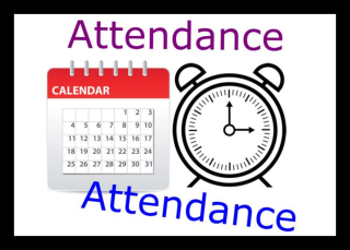 Attendance with calendar and clock