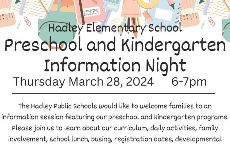 HES Kindergarten and Preschool Parent/Guardian Information Night